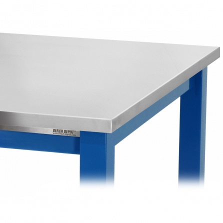 Kennedy Series Workbench Stainless Steel Top - Square Cut Front Edge