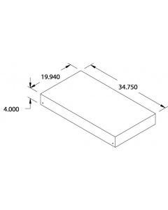 Top Shelf 22", Staging Station (19.940" D x 4" W x 34.750" L)