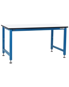 Adams Series Workbench Electric Hydraulic Lift with 1" Thick White Phenolic Resin Top 12 Stroke