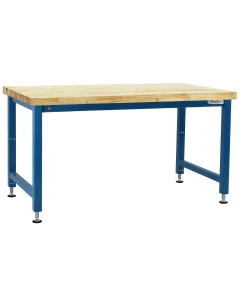 Adams Series Workbench Electric Hydraulic Lift with 1-3/4" Lacquered 100% Solid Butcher Block Hardwood Top 16 Stroke