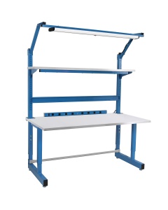 Dewey Series Complete Workbench Set with Stainless Steel Top - Square Cut Front Edge