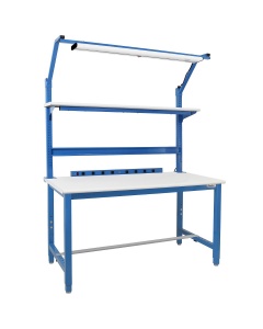 Kennedy Series Complete Workbench Set with Cleanroom Laminate Top and Round Front Edge.