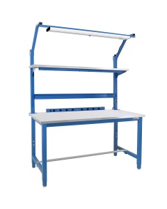 Kennedy Series Complete Workbench Set with Stainless Steel Top - Square Cut Front Edge
