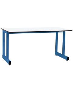 Dewey Series Workbench with 3/4" Thick Phenolic Resin Top And Square Cut Edge - White