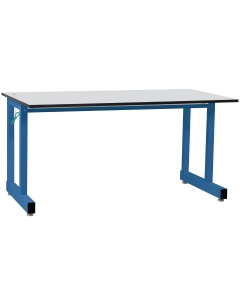 Dewey Series Workbench with 3/4" Thick ESD Static Control Phenolic Resin Top And Square Cut Edge - White