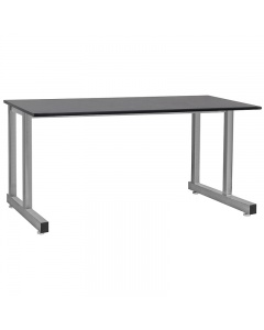 Dewey Series Workbench - Stainless Steel Frame with 3/4 Thick Phenolic Resin Top - Round Front Edge