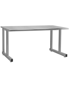 Dewey Series Workbench - Stainless Steel Frame with Stainless Steel Top - Round Front Edge