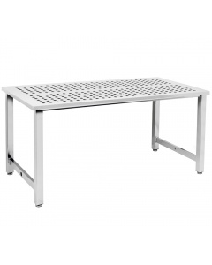 Kennedy Series Workbench, Electropolished 1" Perforated Stainless Steel Top - Square Cut Edge.