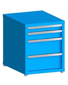  100# Capacity Drawer Cabinet, 3",4",8",8" Drawers, 27" H x 22" W x 28" D