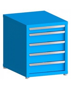100# Capacity Drawer Cabinet, 3",5",5",5",5" drawers, 27" H x 22" W x 28" D
