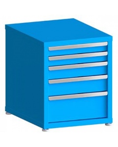 100# Capacity Drawer Cabinet, 3",3",4",5",8" drawers, 27" H x 22" W x 28" D