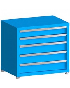 100# Capacity Drawer Cabinet, 4",4",5",5",5" drawers, 27" H x 30" W x 21" D