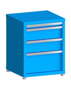 100# Capacity Drawer Cabinet,  2",6",6",10" Drawers, 28" H x 22" W x 21" D