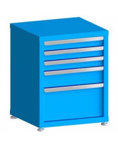 100# Capacity Drawer Cabinet, 3",3",3",5",10" drawers, 28" H x 22" W x 21" D