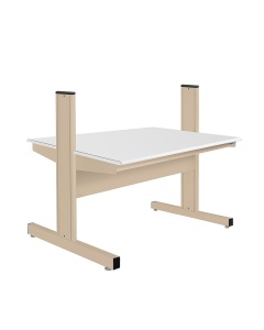 Grant Series Double Sided Starter Bench with Cleanroom Laminate Top, 24" D x 48" L x 46" H