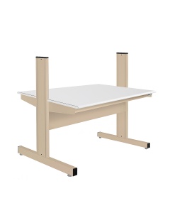 Grant Series Double Sided Starter Bench with Cleanroom Laminate Top, 24" D x 48" L x 48" H