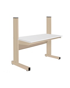 Grant Series Single Sided Starter Bench with Cleanroom Laminate Top, 36" D x 48" L x 52" H