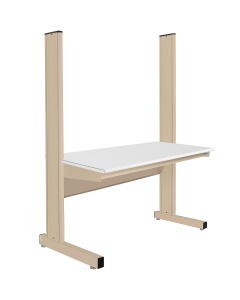 Grant Series Single Sided Starter Bench with Cleanroom Laminate Top, 24" D x 48" L x 72" H