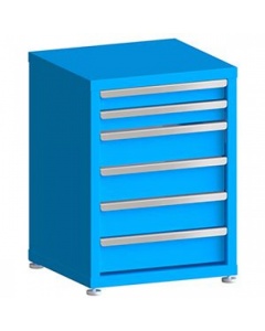 100# Capacity Drawer Cabinet, 3",3",5",5",5",5" drawers, 30" H x 22" W x 21" D