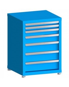 100# Capacity Drawer Cabinet, 2",2",3",4",5",5",5" drawers, 30" H x 22" W x 21" D