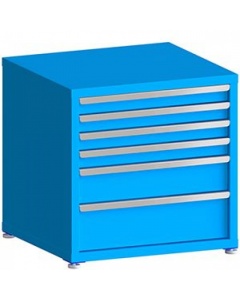 100# Capacity Drawer Cabinet, 3",3",3",3",6",8" drawers, 30" H x 30" W x 28" D