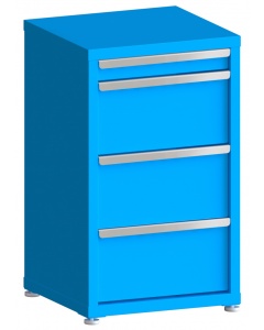 200# Capacity Drawer Cabinet, 3",10",10",10" drawers, 37" H x 22" W x 21" D