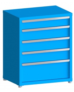 100# Capacity Drawer Cabinet, 5",6",6",6",10" drawers, 37" H x 30" W x 21" D