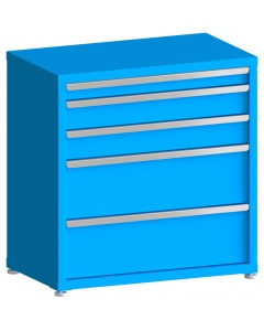 100# Capacity Drawer Cabinet, 3",5",5",10",10" drawers, 37" H x 36" W x 21" D