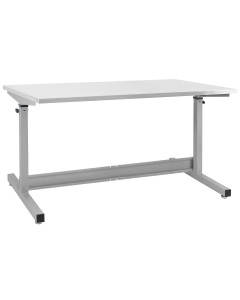 Jefferson Series Workbench with Stainless Steel Top - Square Cut Front Edge