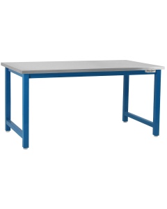 Kennedy Series Workbench with Stainless Steel Top - Square Cut Front Edge