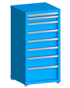 100# Capacity Drawer Cabinet, 2",3",5",5",5",5",6",8" drawers, 43" H x 22" W x 21" D
