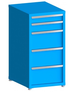 100# Capacity Drawer Cabinet, 4",5",10",10",10" drawers, 43" H x 22" W x 28" D