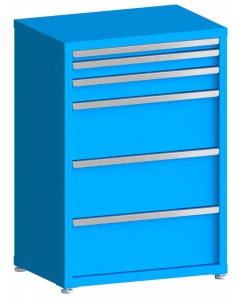 100# Capacity Drawer Cabinet, 2",3",4",10",10",10" drawers, 43" H x 30" W x 21" D