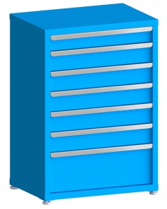 200# Capacity Drawer Cabinet, 4",5",5",5",5",5",10" drawers, 43" H x 30" W x 21" D