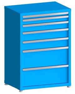 100# Capacity Drawer Cabinet, 2",3",4",5",5",10",10" drawers, 43" H x 30" W x 21" D
