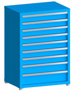 100# Capacity Drawer Cabinet, 4",4",4",4",4",4",4",5",6" drawers, 43" H x 30" W x 21" D
