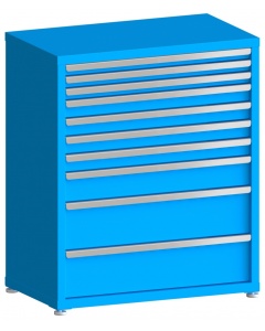 100# Capacity Drawer Cabinet, 2",2",2",3",3",3",3",5",8",8" drawers, 43" H x 36" W x 21" D