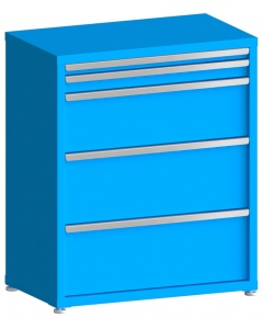 100# Capacity Drawer Cabinet, 2",3",10",12",12" drawers, 43" H x 36" W x 21" D