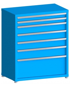 100# Capacity Drawer Cabinet, 3",3",5",5",5",6",12" drawers, 43" H x 36" W x 21" D