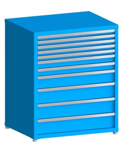 100# Capacity Drawer Cabinet, 2",2",2",2",2",3",3",5",6",6",6" drawers, 43" H x 36" W x 28" D