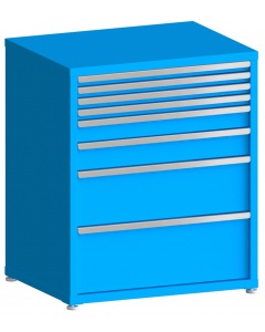 100# Capacity Drawer Cabinet, 2",2",2",2",4",5",10",12" drawers, 43" H x 36" W x 28" D