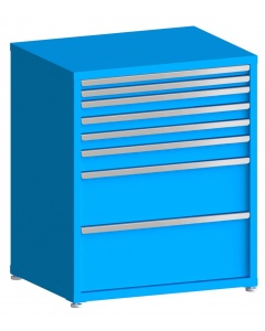 100# Capacity Drawer Cabinet, 2",2",3",3",3",4",10",12" drawers, 43" H x 36" W x 28" D