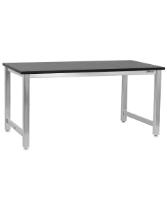 Kennedy Series Workbench, Stainless Steel Frame with 1 Thick Phenolic Resin Top.