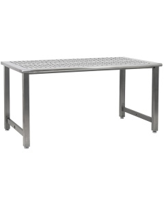 Kennedy Series Workbench, 1" Perforated Stainless Steel Top - Radiused Front Edge.
