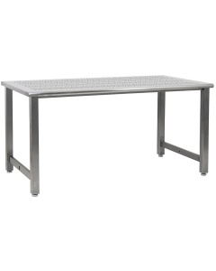 Kennedy Series Workbench, 1/2" Perforated Stainless Steel Top - Radiused Front Edge.