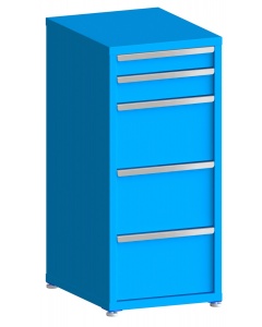 100# Capacity Drawer Cabinet, 4",5",12",12",12" drawers, 49" H x 22" W x 28" D