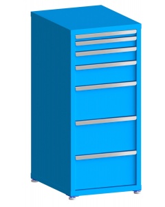 100# Capacity Drawer Cabinet, 2",3",4",6",10",10",10" drawers, 49" H x 22" W x 28" D