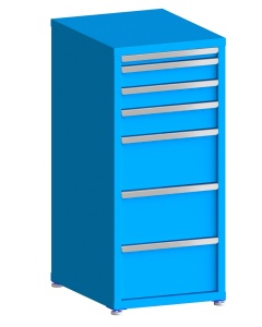 100# Capacity Drawer Cabinet, 2",4",4",5",10",10",10" drawers, 49" H x 22" W x 28" D