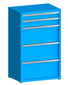 100# Capacity Drawer Cabinet, 4",5",12",12",12" drawers, 49" H x 30" W x 21" D