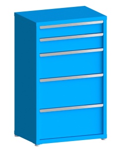 100# Capacity Drawer Cabinet, 5",6",10",12",12" drawers, 49" H x 30" W x 21" D